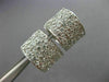 ESTATE WIDE 2.60CT DIAMOND 14K WHITE GOLD 3D CLASSIC PAVE HUGGIE EARRINGS #21256