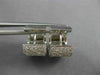 ESTATE WIDE 2.60CT DIAMOND 14K WHITE GOLD 3D CLASSIC PAVE HUGGIE EARRINGS #21256