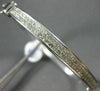 ESTATE WIDE 2.18CT ROUND DIAMOND 18KT WHITE GOLD 2 ROW INVISIBLE BANGLE BRACELET