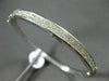 ESTATE WIDE 2.18CT ROUND DIAMOND 18KT WHITE GOLD 2 ROW INVISIBLE BANGLE BRACELET