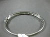 ESTATE WIDE 2.18CT ROUND DIAMOND 18KT WHITE GOLD 2 ROW INVISIBLE BANGLE BRACELET