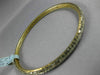 ESTATE 5.0CT WHITE & BLACK DIAMOND 14KT YELLOW GOLD 3D THREE ROW BANGLE BRACELET