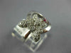 ANTIQUE .50CT DIAMOND & AAA RUBY 14KT WHITE GOLD BUTTERFLY FLOATING RING #1546