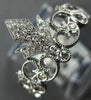 ESTATE .22CT DIAMOND 14KT WHITE GOLD 3D CLASSIC FILIGREE CROWN QUEEN RING
