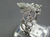 ESTATE .22CT DIAMOND 14KT WHITE GOLD 3D CLASSIC FILIGREE CROWN QUEEN RING