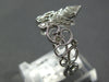ESTATE .22CT DIAMOND 14KT WHITE GOLD 3D CLASSIC FILIGREE CROWN QUEEN RING