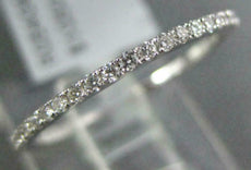 ESTATE .29CT DIAMOND 18KT WHITE GOLD ROUND 1mm ETERNITY WEDDING ANNIVERSARY RING