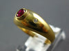 .55CT DIAMOND & AAA RUBY 18K YELLOW GOLD 3D CLASSIC OVAL & ROUND ETOILE FUN RING