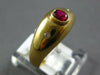 .55CT DIAMOND & AAA RUBY 18K YELLOW GOLD 3D CLASSIC OVAL & ROUND ETOILE FUN RING