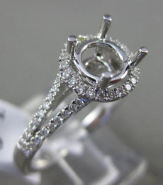 ESTATE .29CT DIAMOND 18KT WHITE GOLD 3D SEMI ETERNITY SEMI MOUNT ENGAGEMENT RING