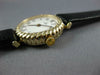 ESTATE 14KT YELLOW GOLD 3D CLASSIC OMEGA ROUND WHITE FACE LADIES WATCH #26847