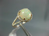 ESTATE WIDE 1.51CT DIAMOND & AAA CABOCHON OPAL 14KT ROSE GOLD 3D ROUND HALO RING