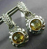 JUDITH RIPKA 3.0CT AAA CITRINE & CZ 925 SILVER FLOWER LOVE HANGING EARRINGS