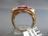 EXTRA LARGE 6.38CT DIAMOND AAA PINK SAPPHIRE & RUBY 14K ROSE GOLD 3D FLOWER RING