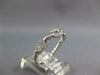 ESTATE .23CT DIAMOND 18KT WHITE GOLD LOVE KNOT SEMI ETERNITY LINK ROPE FUN RING