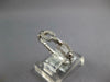 ESTATE .23CT DIAMOND 18KT WHITE GOLD LOVE KNOT SEMI ETERNITY LINK ROPE FUN RING
