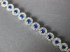 2.86CT DIAMOND & AAA SAPPHIRE 14KT WHITE GOLD ROUND MULTI FLOWER TENNIS BRACELET