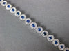 2.86CT DIAMOND & AAA SAPPHIRE 14KT WHITE GOLD ROUND MULTI FLOWER TENNIS BRACELET