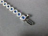 2.86CT DIAMOND & AAA SAPPHIRE 14KT WHITE GOLD ROUND MULTI FLOWER TENNIS BRACELET
