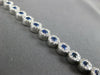 2.86CT DIAMOND & AAA SAPPHIRE 14KT WHITE GOLD ROUND MULTI FLOWER TENNIS BRACELET