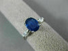 ESTATE 1.53CT DIAMOND & AAA SAPPHIRE 14KT WHITE GOLD 3D ENGAGEMENT RING #26285