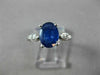 ESTATE 1.53CT DIAMOND & AAA SAPPHIRE 14KT WHITE GOLD 3D ENGAGEMENT RING #26285