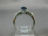 ESTATE 1.53CT DIAMOND & AAA SAPPHIRE 14KT WHITE GOLD 3D ENGAGEMENT RING #26285