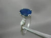 ESTATE 1.53CT DIAMOND & AAA SAPPHIRE 14KT WHITE GOLD 3D ENGAGEMENT RING #26285