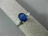ESTATE 1.53CT DIAMOND & AAA SAPPHIRE 14KT WHITE GOLD 3D ENGAGEMENT RING #26285