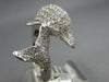 ESTATE LARGE 1.82CT DIAMOND 14KT WHITE GOLD 3D CLASSIC HAPPY DOLPHIN FUN RING