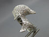 ESTATE LARGE 1.82CT DIAMOND 14KT WHITE GOLD 3D CLASSIC HAPPY DOLPHIN FUN RING