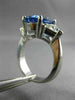 CERTIFIED LARGE 7CT DIAMOND & AAA CEYLON SAPPHIRE 14K WHITE GOLD ENGAGEMENT RING