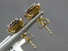 .78CT DIAMOND & AAA MULTI COLOR SAPPHIRE 14KT YELLOW GOLD RAINBOW STUD EARRINGS