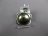 ESTATE LARGE .19CT DIAMOND & AAA TAHITIAN PEARL 14K WHITE GOLD FLOWER LOVE RING