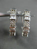 ESTATE .50CT DIAMOND ROUND & BAGUETTE 14KT WHITE GOLD ELONGATED CLIP ON EARRINGS