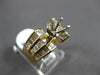 ESTATE LARGE 1.15CT DIAMOND 14K YELLOW GOLD 6 PRONG SEMI MOUNT ENGAGEMENT RING