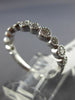 ESTATE .52CT DIAMOND 14KT WHITE GOLD 11 STONE FILIGREE MILGRAIN ANNIVERSARY RING