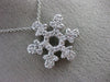 ESTATE .70CT DIAMOND 14KT WHITE GOLD SNOW FLAKE CLASSIC FLOATING PENDANT #23480