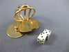 ESTATE LARGE 14KT YELLOW GOLD CLASSIC DOUBLE DICE LUCKY FLOATING MENS CUFFLINKS