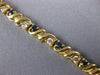 ESTATE 3.09CT DIAMOND & AAA SAPPHIRE 14K YELLOW GOLD 3D INFINITY TENNIS BRACELET