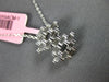 ESTATE .51CT DIAMOND 18KT WHITE GOLD 3D BAGUETTE CLUSTER FLOATING FUN PENDANT