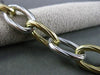 ESTATE .98CT DIAMOND 14KT WHITE & YELLOW GOLD ITALIAN OVAL LINK TOGGLE BRACELET