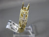 ESTATE .36CT DIAMOND 14K YELLOW GOLD 3D OPEN FILIGREE SEMI MOUNT ENGAGEMENT RING