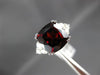 ESTATE LARGE 5.05CT DIAMOND & AAA GARNET 14KT WHITE GOLD SQUARE ENGAGEMENT RING