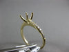 ESTATE .20CT DIAMOND 14KT YELLOW GOLD CLASSIC 4 PRONG SEMI MOUNT ENGAGEMENT RING