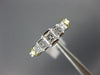 ESTATE .90CT PRINCESS CUT DIAMOND  14K 2 TONE GOLD PYRAMID ENGAGEMENT RING #9222