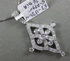 ESTATE LARGE 1.05CT DIAMOND 18KT WHITE GOLD 3D FILIGREE ETOILE FLOATING PENDANT