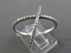 ESTATE WIDE .45CT DIAMOND 14KT WHITE GOLD 3D INFINITY X CRISS CROSS LOVE RING