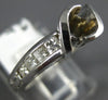 ESTATE .65CT DIAMOND 14KT WHITE GOLD SEMI BEZEL SEMI MOUNT ENGAGEMENT RING #5953