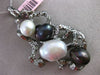 ESTATE LARGE DIAMOND & SOUTH SEA TAHITIAN PEARL 14KT BLACK GOLD NUGGET PENDANT